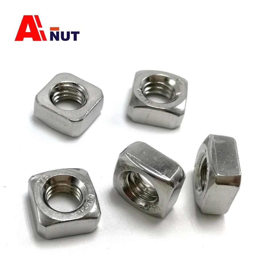 M3m12 Square Nut , 304 Stainless Steel Square Nuts Metric Thread Nut