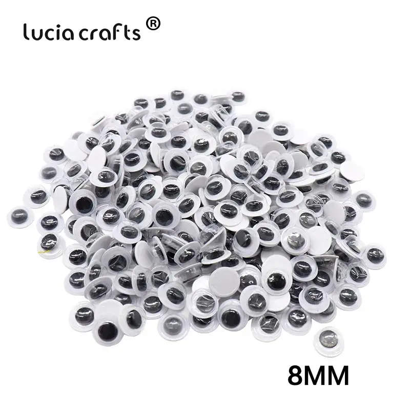 Plastic Toy Eyes 5/7/8/10/12/15/20/25/30/35/40mm Wiggly Googly With Self-adhesive For Toy Accessory K0804
