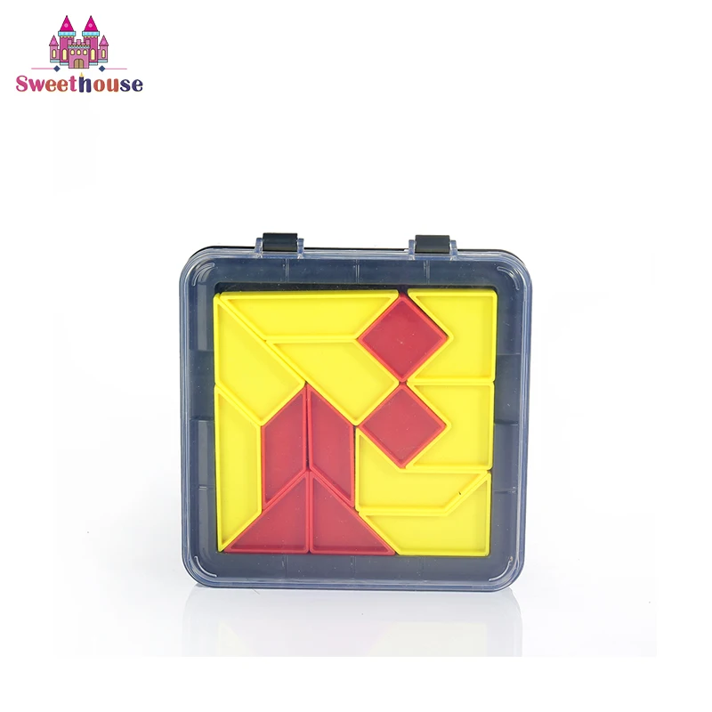 Tangram Совета Логические игрушки для детей разведки мозга игры геометрические
