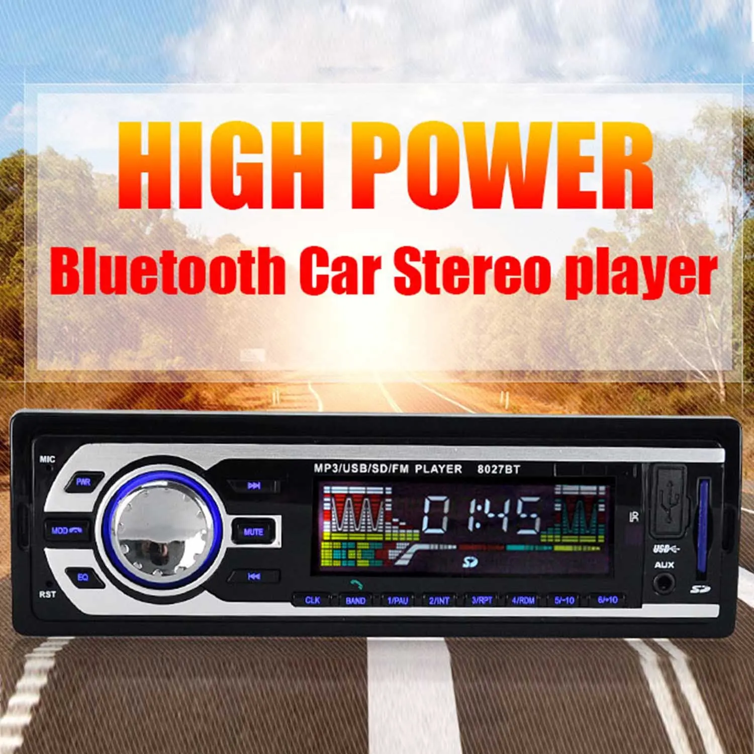 Автомобильный Bluetooth стерео FM радиоприемник 12 В/24 В mp3 плеер динамик порт для