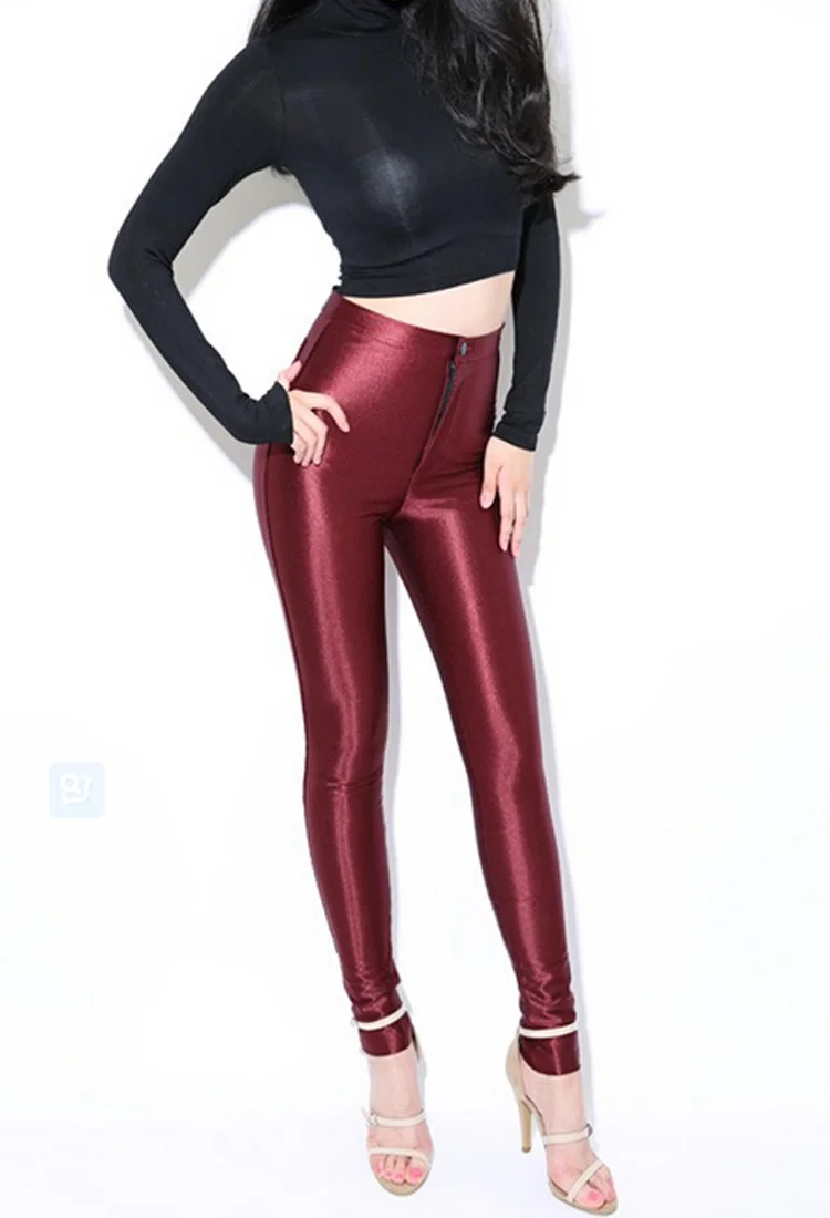 black high waisted disco leggings