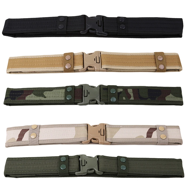 

2 Inch Airsoft Military Tactical Belt Unisex Durable Canvas Material Hunting Outdoor Utility Adjustable Waistband