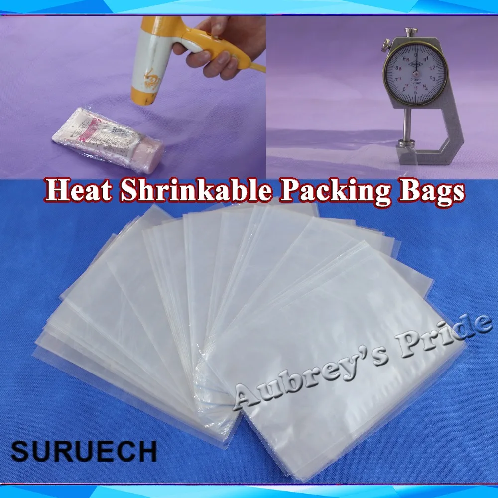 

100Pcs 17x25cm Soft Transparent Blow Molding PVC Heat Shrinkable Bags Film Wrap Cosmetic Packaging Wrap Materials Laminating