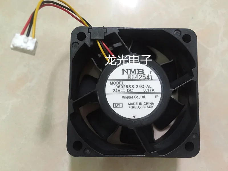 

NMB-MAT 06025SS-24Q-AL DY DC 24V 0.17A 3-проводной 60x60x25 мм вентилятор охлаждения сервера