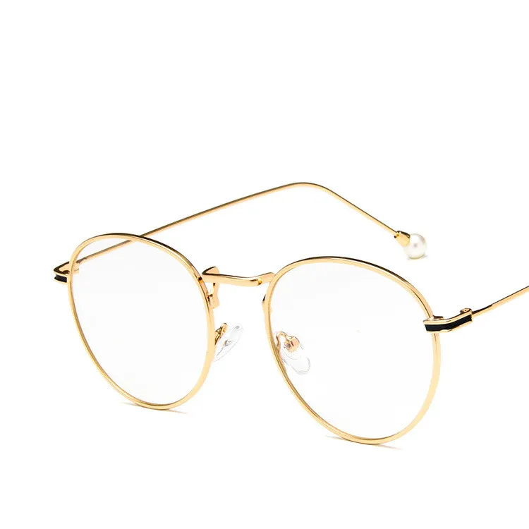 Очки в металлической оправе Gafas круглые оптические очки стиле ретро с
