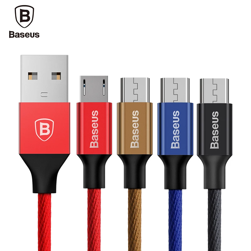 Baseus المصغّر usb كابل 2A سريع مزامنة بيانات كابل شحن سامسونج هواوي xiaomi الهاتف المحمول سلك Microusb شاحن للهاتف المحمول Baseus المصغّر usb كابل 2A سريع مزامنة بيانات كابل شحن سامسونج هواوي xiaomi الهاتف المحمول سلك Microusb شاحن للهاتف المحمول