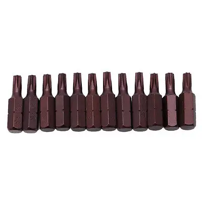 

12Pcs 25mm 1/4" Hex Shank Magnetic T20 Torx Security Screwdriver Bits Hand Tools