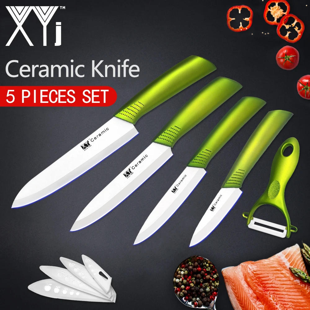XYj Kitchen Knives Ceramic Knife Accessories + Peeler 3" 4" 5" 6" inch