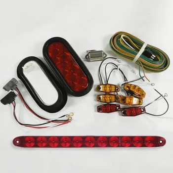 

13pcs/Set Stop Turn Tail Light With ID Bar Light Marker Lamp Waterproof Light Parts for Submersible Truck Trailer LED Light Kit