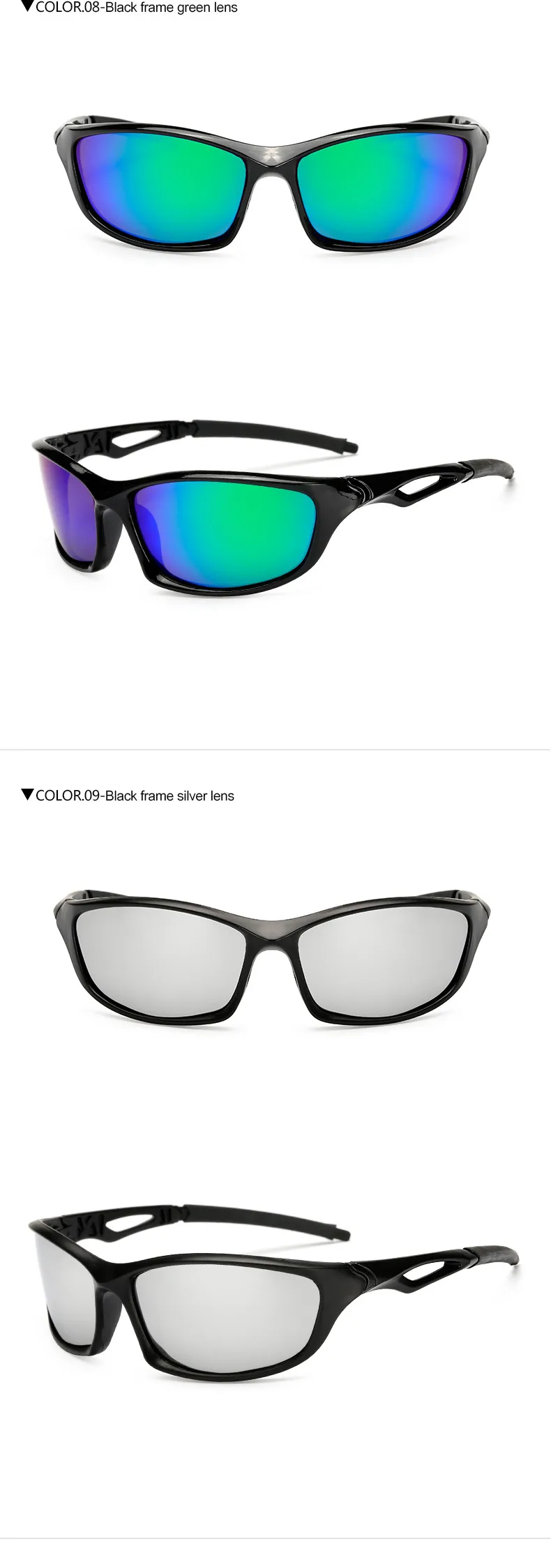 Новинка, Модные поляризованные солнцезащитные очки для мужчин, спортивные, для рыбалки, вождения, солнцезащитные очки, полароидные линзы, UV400, солнцезащитные очки