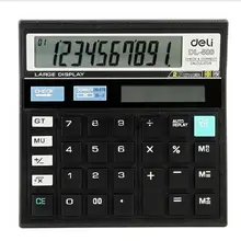 1 Piece Deli DL-500 calculator big button big screen desktop plastic buttons to check the number of computers