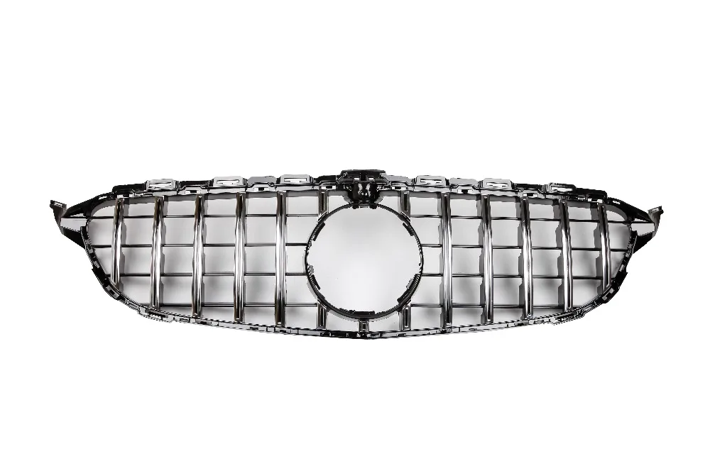

For Mercedes-Benz C-class W205 2014-on with Emblem GT Sport Style Front Racing Grille