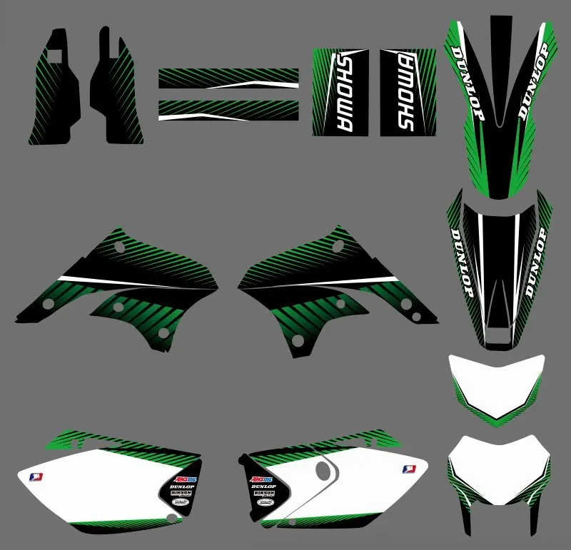 Стиль POWER 0453 TEAM графика и фоны наклейки Наборы для Kawasaki KLX450 2008 2009 2010 2011 2012 KLX 450