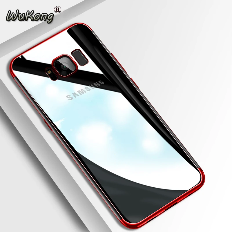 

WuKong Luxury TPU Electroplating Transparent Phone Case For Samsung Galaxy Note 8 Cover For Samsung Galaxy S8 Plus Cases