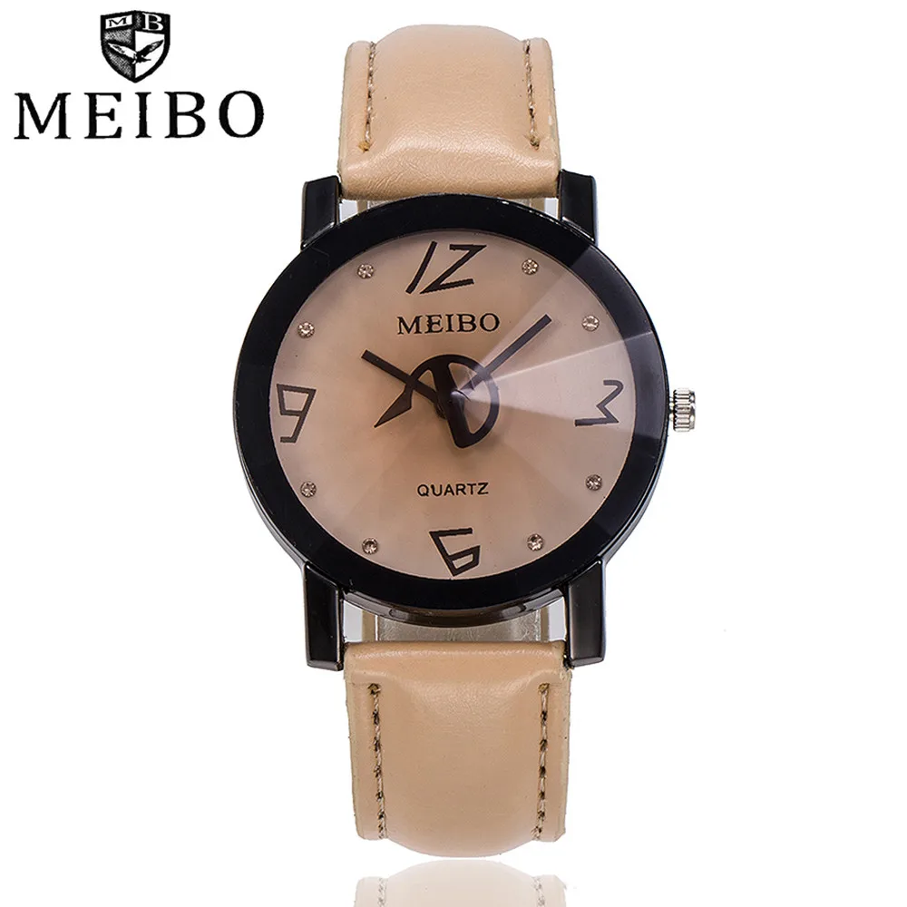 

MEIBO Beautiful Fashion Simple Watch Ladies Leather Belt Watch For Gift