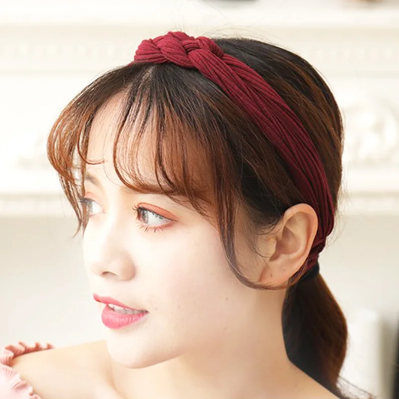 

Sale Korean Knot Soft Elasticity Girls Hairband Cotton Comfortable Women Headbands Drop Shopping Drop Shipping