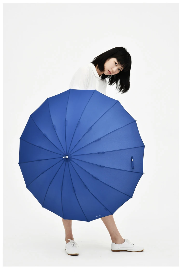 Tiohoh 16K зонт от дождя женский Сильный ветрозащитный длинный зонтик женский Небесно-Голубой стиль Зонт для гольфа для девочек ультра-светильник Paraguas