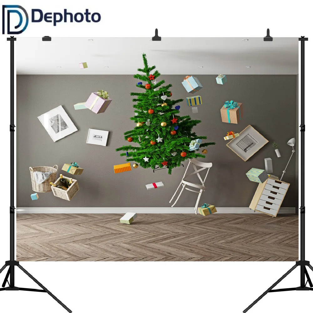 Dephoto невесомый салон Рождественская елка подарок фотография фоны индивидуальные
