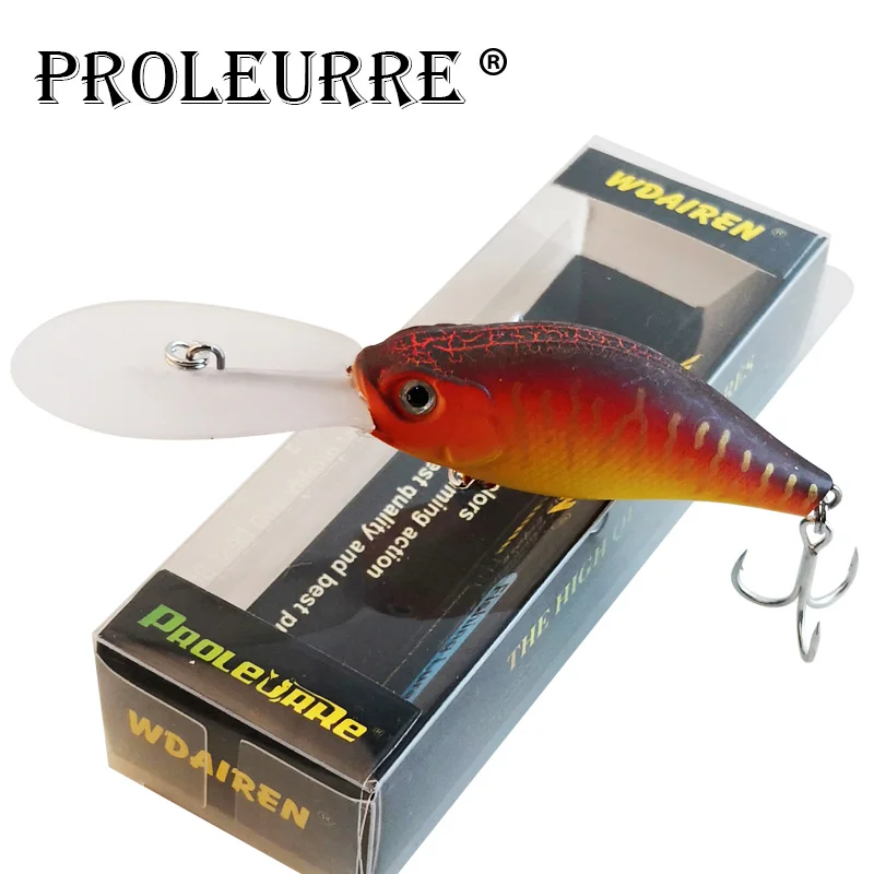 Proleurre плавающие Глубокий Дайвинг Crankbait рыболовные приманки 15 г/105 мм реалистичные воблеры с 6 # крючки peche isca искусственные