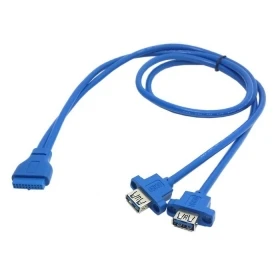 100 шт./лот двойной порт USB 3 0 Женский Винт крепление панель тип к материнской плате