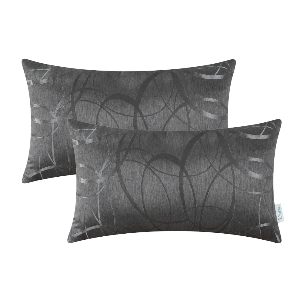 2 piezas de de cojín CaliTime almohadones carcasa círculos modernos anillos de decoración del del hogar 12 "X 20" (30 cm X 50 cm)|cushion cover|cushion cover pillowcushion cover home decor - AliExpress