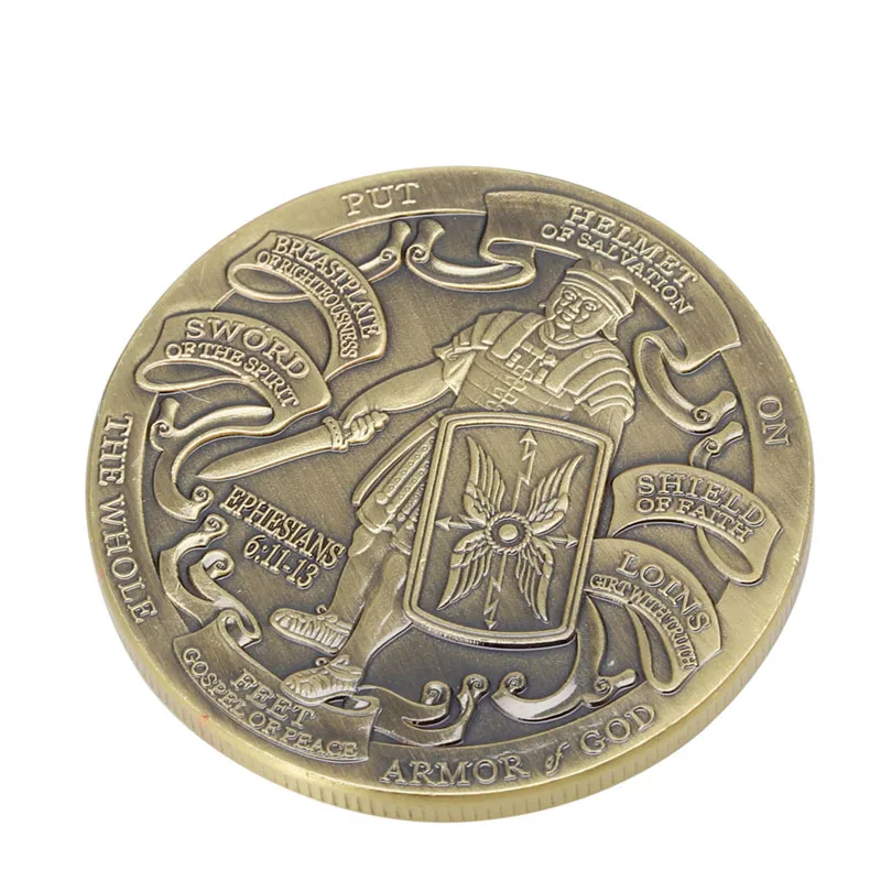 

Helmet of Salvation Put on The Whole Armor of God Commemorative Coin Collectible