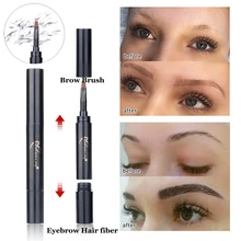 4D Waterproof sweat-proof Eyebrow Gel Instant Eyebrow Hair Fiber With Brush Brow Professional Eye Brow Makeup Extensions Tool