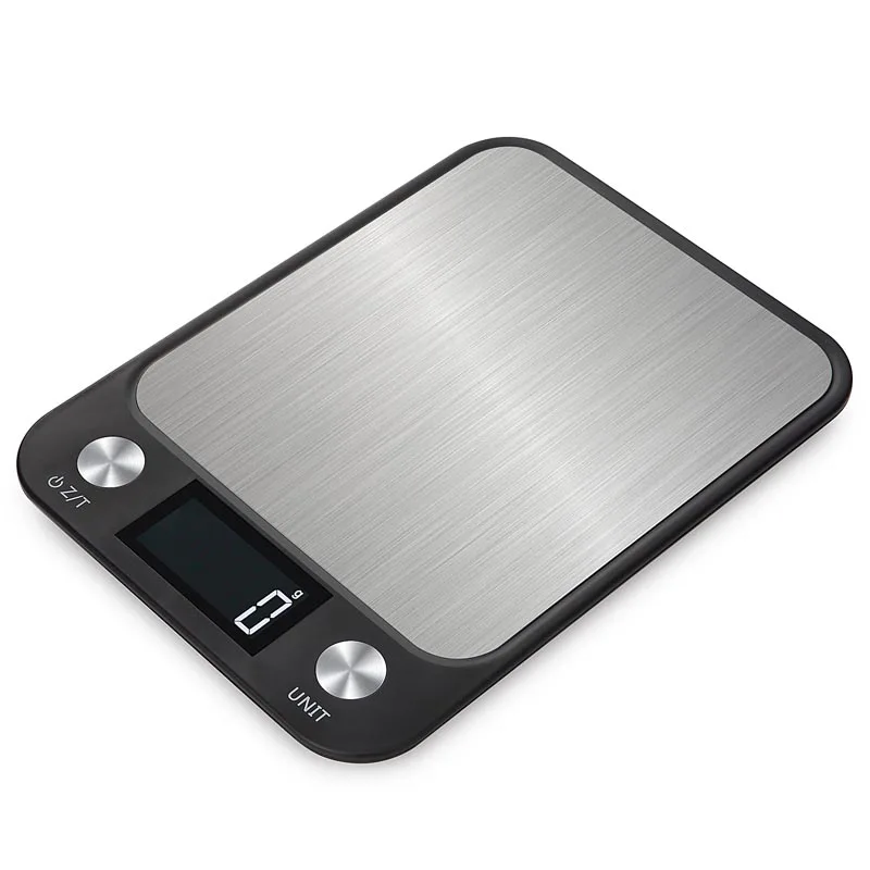 Портативные 5000 г 5 кг x 1 г измерительные инструменты цифровые весы ЖК электронные весы Steelyard Кухонные Весы Почтовый баланс веса еды - Цвет: Черный