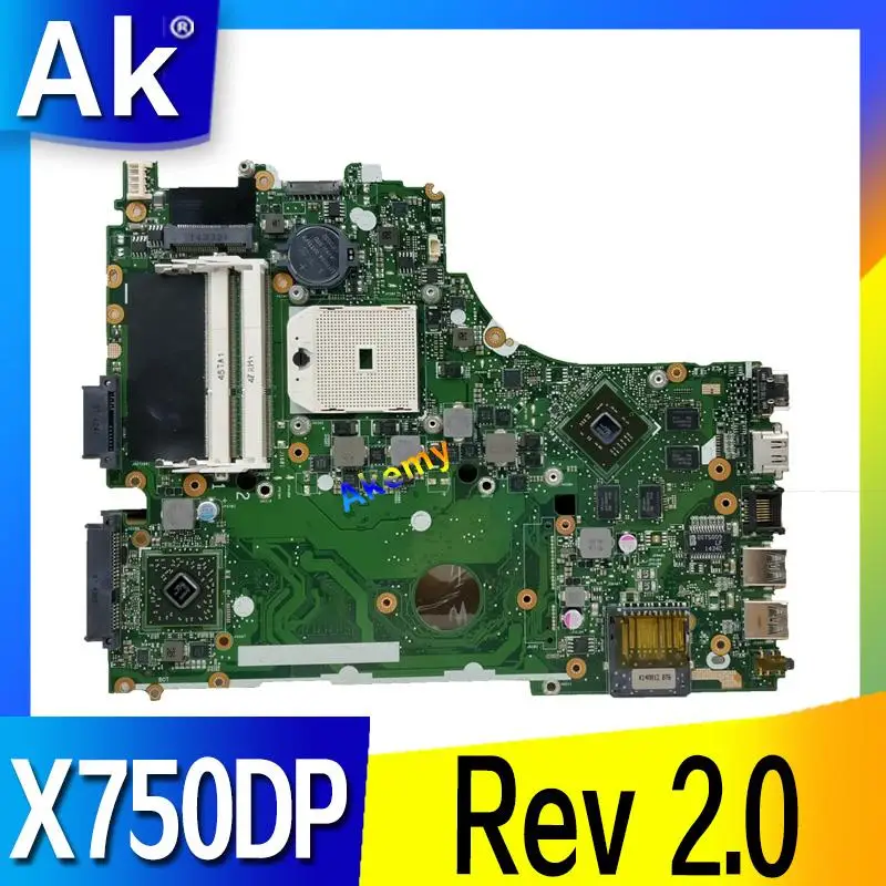 X550DP LVDS ДЛЯ For Asus X750DP K550D X550D материнская плата для ноутбука Rev2.0 100% протестированная