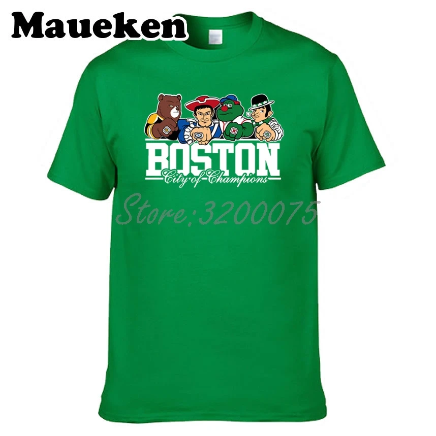 Для мужчин Boston City For New England Celtics Bruins Красная футболка Sox одежда футболка мужская комикс мультфильм W0301001 - Цвет: 7