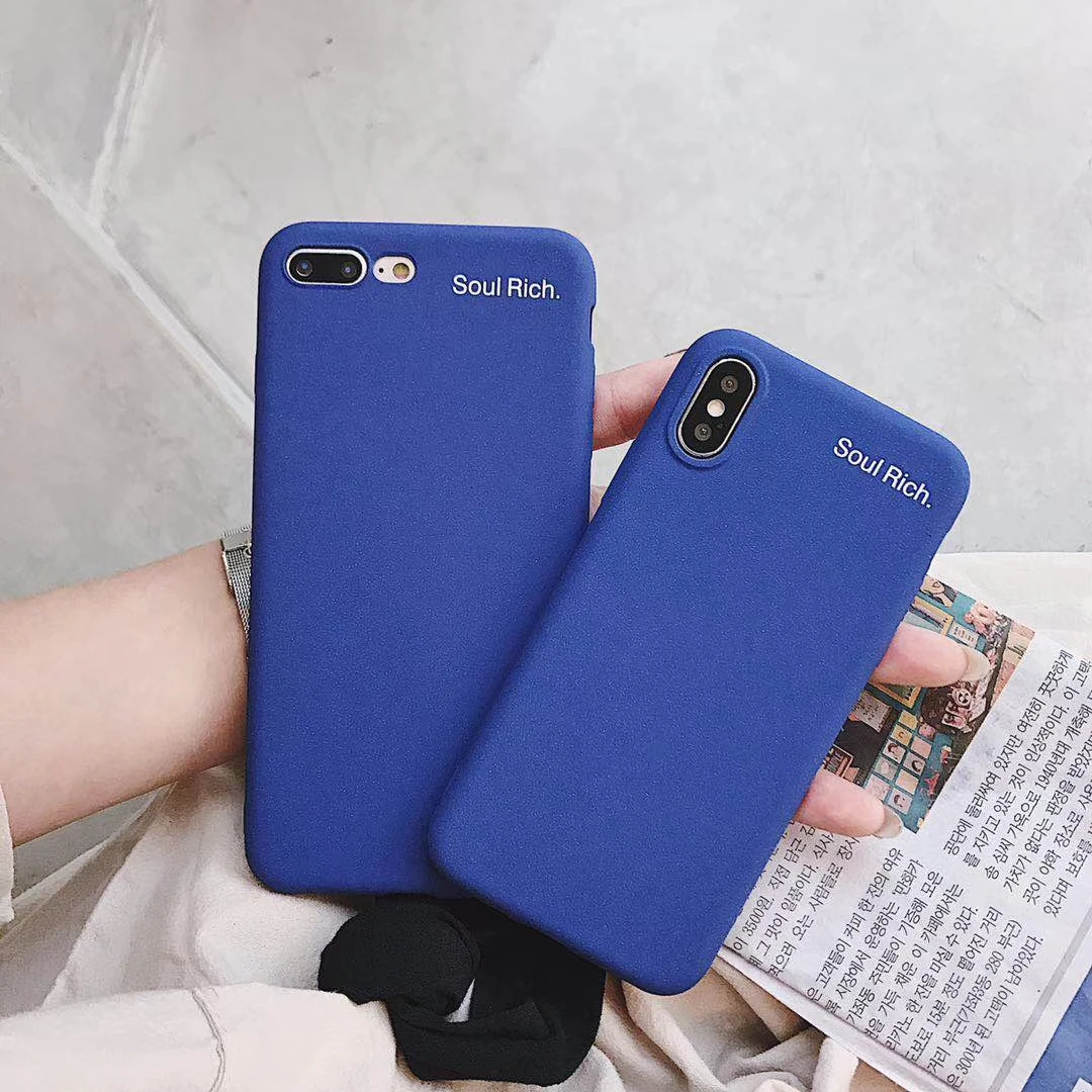 Slim Matte Sand Texture Words TPU Frosted Case for iphone 7 Cover Soft On For SE 5 5S 6S 6 8 Plus X Shell Phone |