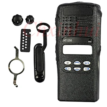 

Black Complete Radio Service Parts Front Case Housing Cover Refurb Kit for Motorola Radio HT1250 Walkie Talkie