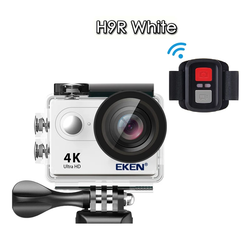 Оригинальная Экшн-камера eken H9/H9R Ultra HD 4 K/30fps, WiFi, 2,0 дюйма, 170D, водонепроницаемая, для подводной съемки, на шлем, Vedio go Sport pro Came - Цвет: H9R White