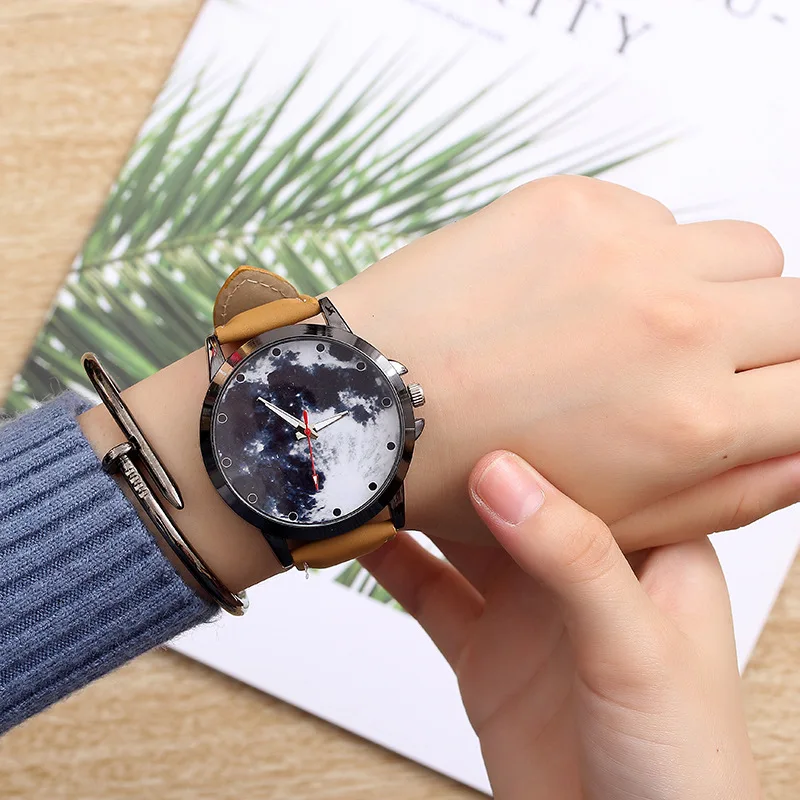 Горячая распродажа Женские часы-браслет женские кварцевые женские часы модные часы женские часы водонепроницаемые винтажные часы для девушек Звездные