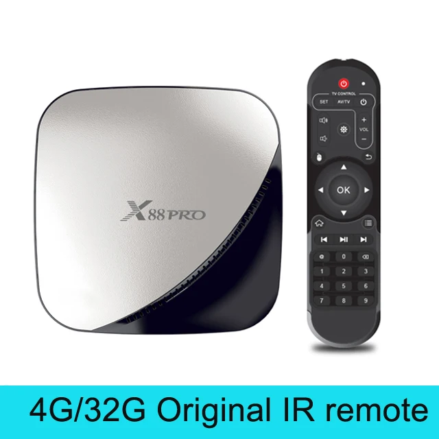 X88 pro Android 9,0 Smart HD TV box 2/4 GB Оперативная память RK3318 Quad core 2,4G& 5G двухъядерный процессор Wi-Fi медиа-плеер поддерживает YouTube HD Ott Декодер каналов кабельного телевидения - Цвет: 4G 32G