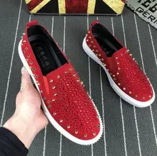 Men Casual Flat High Top Sneakers Luxury Brand 2018 Italian Fashion Rivet Loafers Shoes Suede Leather Lazy Boat Slip On Moccasin Men Casual Flat High Top Sneakers Luxury Brand 2018 Italian Fashion Rivet Loafers Shoes Suede Leather Lazy Boat Slip On Moccasin