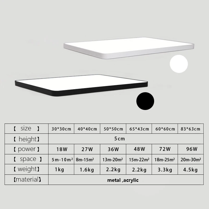 Cena Ultra cienkie kwadratowe oświetlenie sufitowe led lampy sufitowe na żyrandole do salonu sufit do hali nowoczesna lampa sufitowa