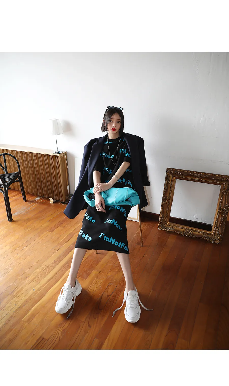 RUGOD женское летнее прямое платье с О-образным вырезом, свободное платье с разделенными буквами и принтом, корейский стиль, персонализированное Повседневное платье Mujer