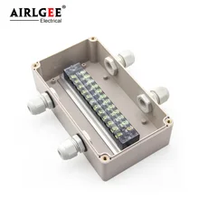 158*90*60 мм 2 входа 2 выхода наружная водонепроницаемая распределительная коробка TB15A12 с водонепроницаемым кабельным разъемом