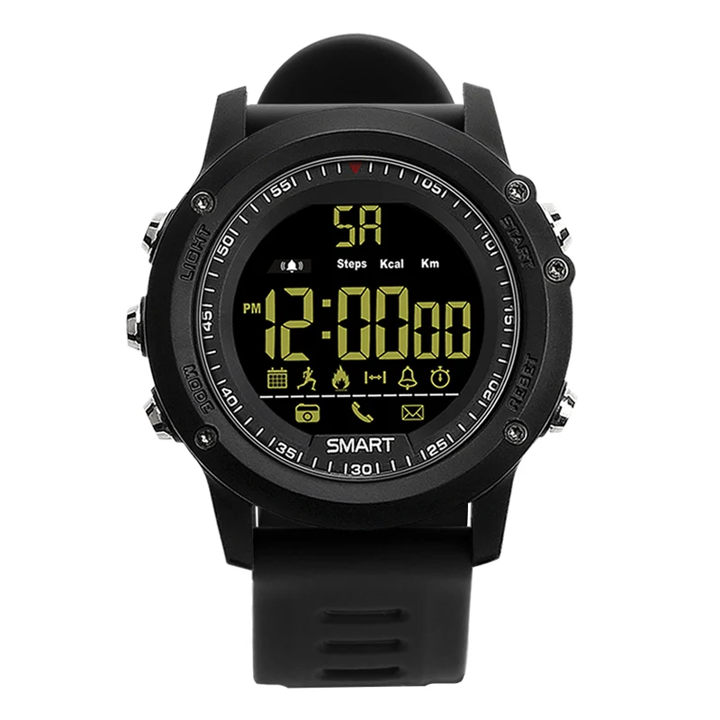 LIGE новые спортивные умные часы мужские Многофункциональные цифровые часы Bluetooth шагомер IP68 Водонепроницаемые умные электронные часы+ коробка - Цвет: Black