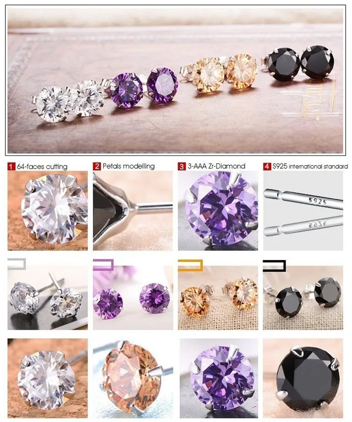 925 sterling silver stud earrings (13)