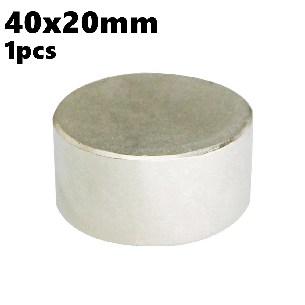 

Super Powerful Magnetic Cylinder Magnet Disc 40mm x 20mm NdFeB 40*20 N35 Rare Earth Water Meter Magnets Neodymium Strong