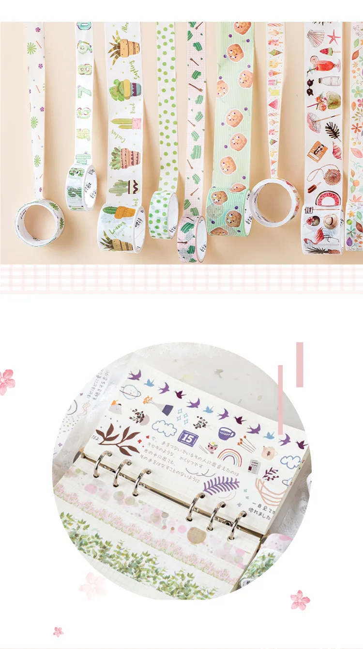 3 шт./кор. мультфильм печати лента Washi фрукты клейкой ленты DIY декоративная клейкая лента для дневник в стиле Скрапбукинг фото альбом декор