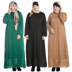 С длинным Рукавом Мусульманских Вечерние Платья Кружева Платье Для Женщин Арабских Одеждах Мусульманских Кафтан Исламская Одежда Дамы