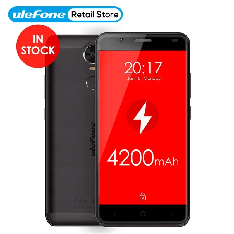 Смартфон Ulefone Tiger 4200 мАч четырехъядерный процессор MTK6737 Android 6 0 5 дюймов 2G ram 16 ГБ rom