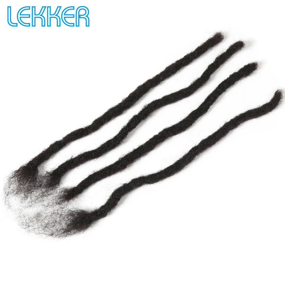 Lekker плетение афро кудрявые человеческие волосы косы 100% ручная работа пугающий замок индийские человеческие волосы пряди 12-20 дюймов 20/30