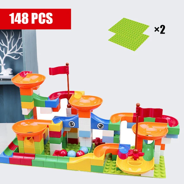 43-296 PCS Marble Race Run Maze Balls Track Building Blocks DIY Funnel Slide Assemble Bricks Compatible Legoed Duplo Blocks Toys 43-296 PCS Marble Race Run Maze Balls Track Building Blocks DIY Funnel Slide Assemble Bricks Compatible Legoed Duplo Blocks Toys