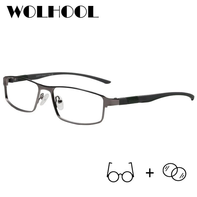 Silber Männer Rechteck Photochrome 2019 Myopie Lesen 01 Legierung Und 02 Optische Männlichen Brillen Brille qgxAa5p