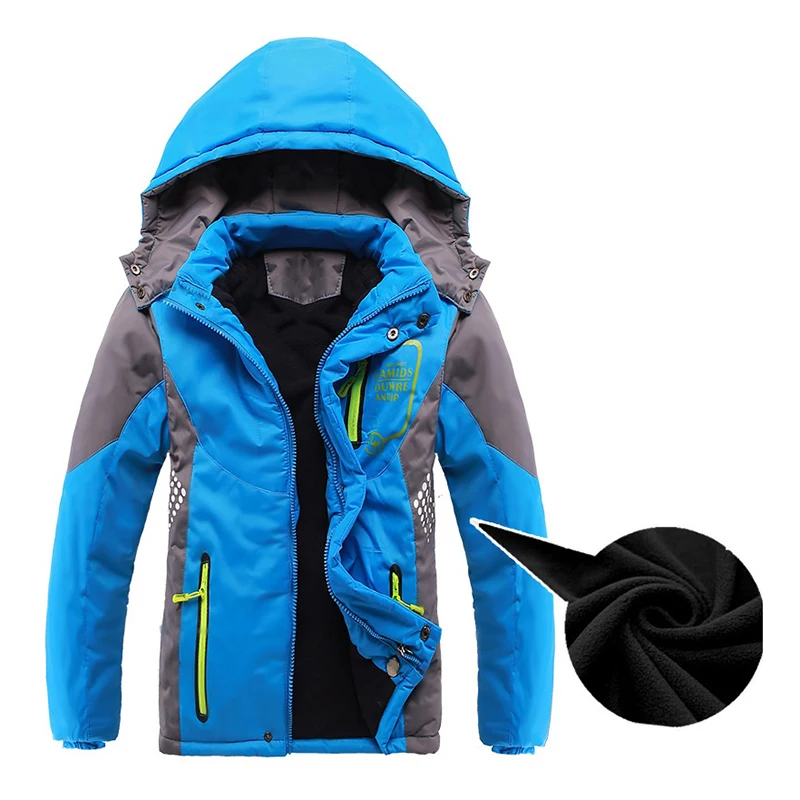 

Children Outerwear Warm Coat Sporty Kids Clothes Double-deck Waterproof Windproof Thicken Boys Girls Jackets Autumn an