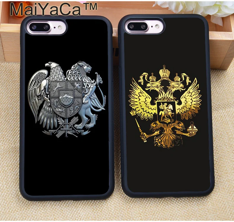 MaiYaCa Cool Russian coat of arms Flag Soft Rubber Skin